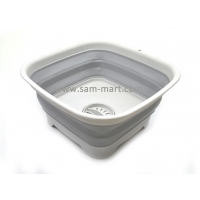  9.3L (2.46Gallon) Collapsible Dishpan with Draining Plug (size: M)
